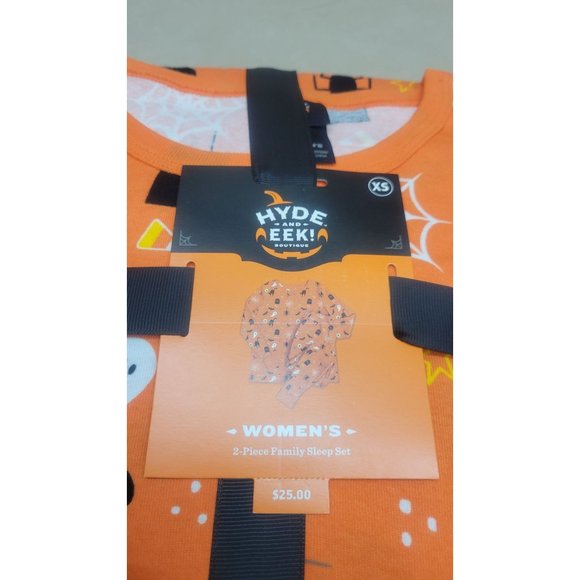 Women's Halloween Print Matching Family Pajama Set - Hyde & EEK! Boutique Orange - Picture 5 of 6